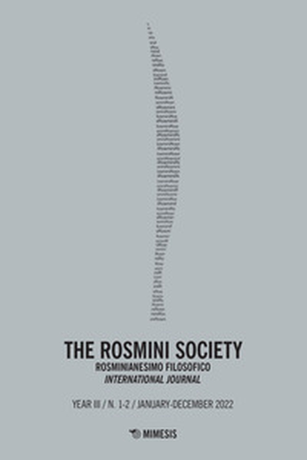 The Rosmini society. Rosminianesimo filosofico international journal - Vol. 1-2 - Librerie.coop The Rosmini society. Rosminianesimo filosofico international journal - Vol. 1-2 - Librerie.coop