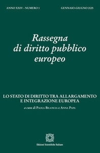 Rassegna di diritto pubblico europeo - Vol. 1 - Librerie.coop