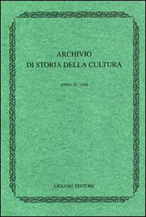 Archivio di storia della cultura (1998) - Librerie.coop Archivio di storia della cultura (1998) - Librerie.coop