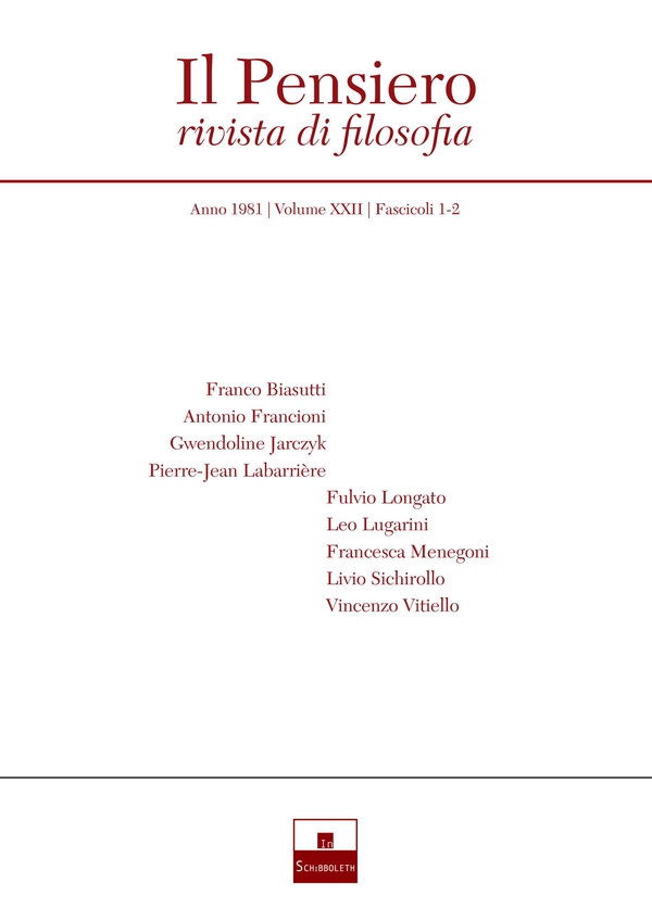 Il Pensiero (1981/1-2) - Librerie.coop Il Pensiero (1981/1-2) - Librerie.coop