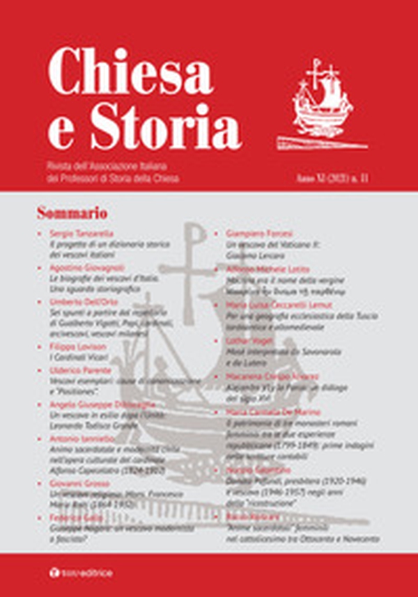 Chiesa e storia. Rivista dell'Associazione Italiana dei Professori di Storia della Chiesa - Librerie.coop Chiesa e storia. Rivista dell'Associazione Italiana dei Professori di Storia della Chiesa - Librerie.coop