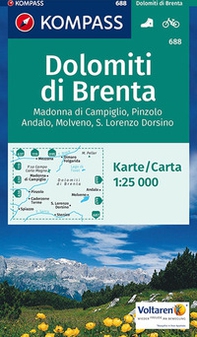 Carta escursionistica n. 688. Gruppo di Brenta, Madonna di Campiglio 1:25.000 - Librerie.coop