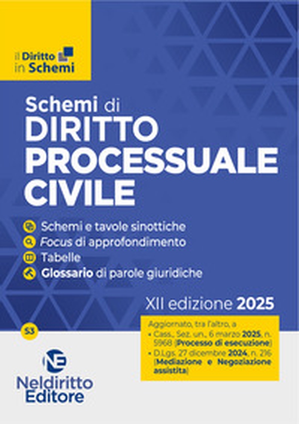 Schemi di Procedura civile 2025. II edizione aggiornata al I e al II Correttivo Cartabia. Maggio 2025 - Librerie.coop Schemi di Procedura civile 2025. II edizione aggiornata al I e al II Correttivo Cartabia. Maggio 2025 - Librerie.coop