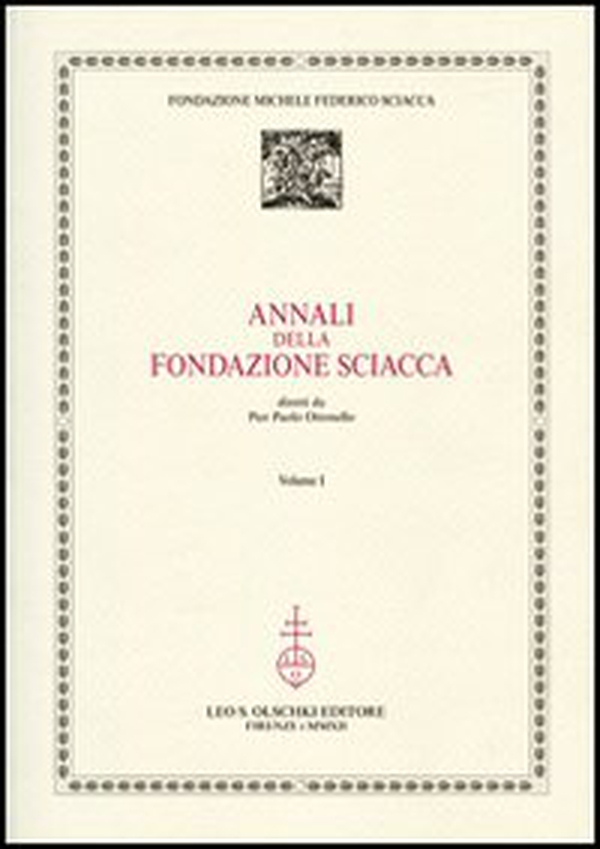 Annali della Fondazione Sciacca - Vol. 1 - Librerie.coop