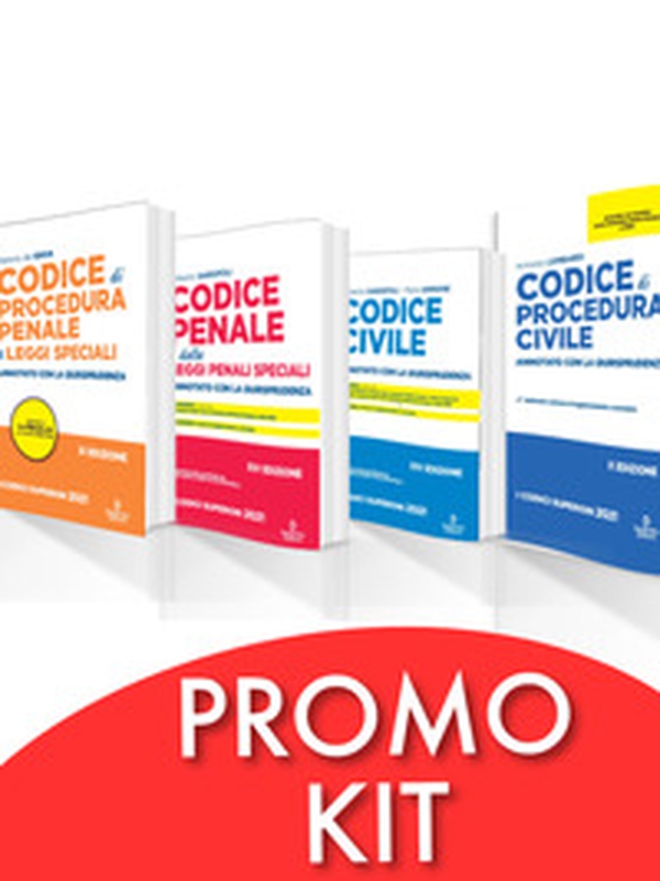 Kit Codici Esame Avvocato 2021: Codice civile-Codice penale e delle leggi penali speciali-Codice di procedura civile-Codice di procedura penale e leggi speciali. Annotati con la giurisprudenza - Librerie.coop Kit Codici Esame Avvocato 2021: Codice civile-Codice penale e delle leggi penali speciali-Codice di procedura civile-Codice di procedura penale e leggi speciali. Annotati con la giurisprudenza - Librerie.coop