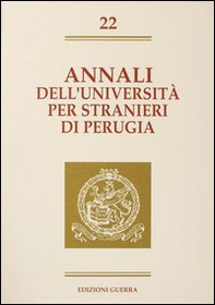 Annali dell'Università per stranieri di Perugia. Semestre gennaio-giugno 1995 - Vol. 22 - Librerie.coop