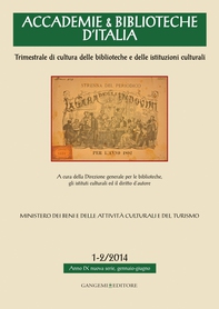 Accademie & Biblioteche d'Italia 1-2/2014 - Librerie.coop Accademie & Biblioteche d'Italia 1-2/2014 - Librerie.coop