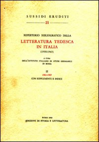 Repertorio bibliografico della letteratura tedesca in Italia (1900-1965) - Vol. 2 - Librerie.coop