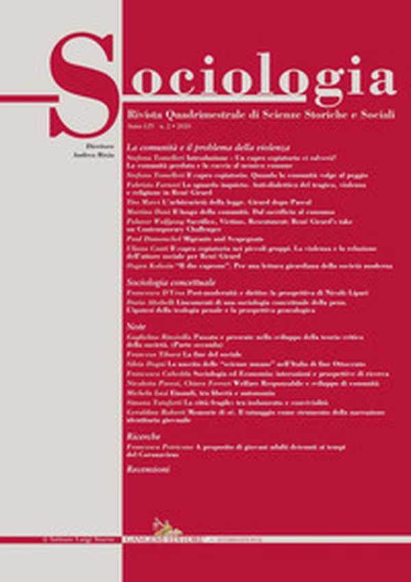 Sociologia. Rivista quadrimestrale di scienze storiche e sociali - Vol. 2 - Librerie.coop Sociologia. Rivista quadrimestrale di scienze storiche e sociali - Vol. 2 - Librerie.coop