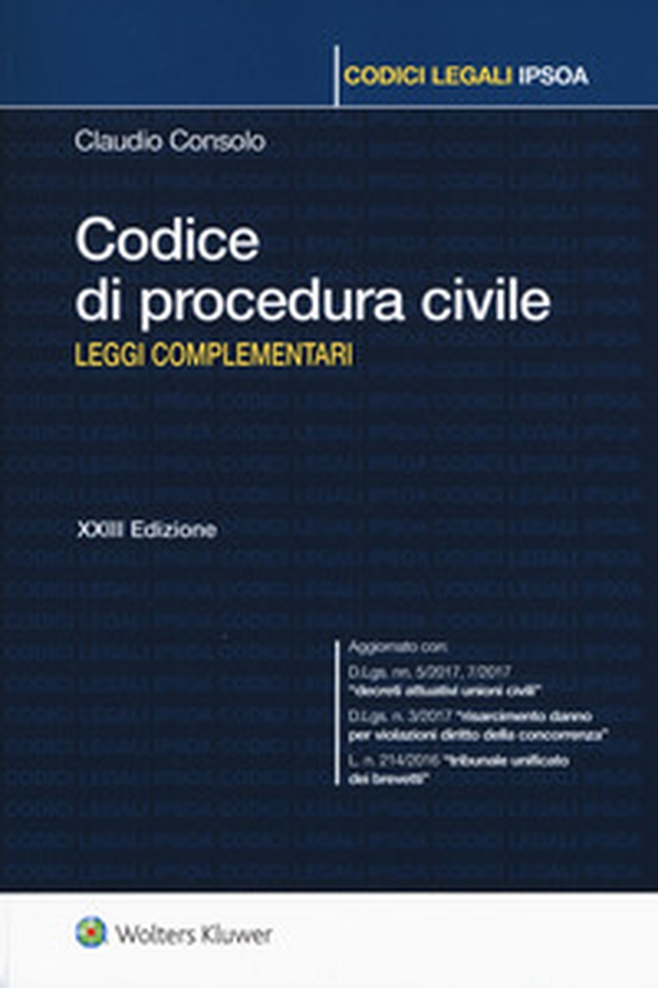 Codice di procedura civile. Leggi complementari - Librerie.coop Codice di procedura civile. Leggi complementari - Librerie.coop
