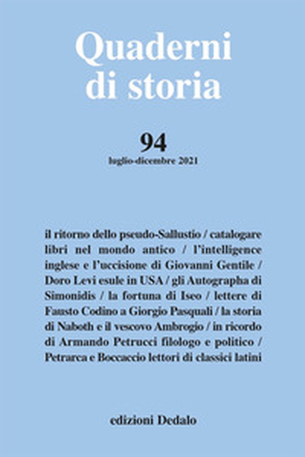 Quaderni di storia - Librerie.coop Quaderni di storia - Librerie.coop