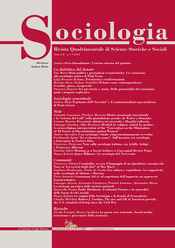 Sociologia. Rivista quadrimestrale di scienze storiche e sociali - Vol. 1 - Librerie.coop Sociologia. Rivista quadrimestrale di scienze storiche e sociali - Vol. 1 - Librerie.coop