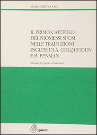 Il primo capitolo dei Promessi sposi nelle traduzioni inglesi di A. Colquhoun e di B. Penman - Librerie.coop