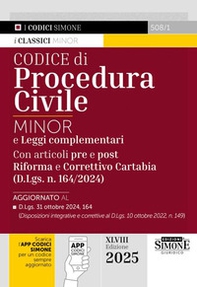 Codice di procedura civile. Ediz. minor. E leggi complementari. Con articoli pre e post Riforma e Correttivo Cartabia (D.Lgs. n. 164/2024) - Librerie.coop Codice di procedura civile. Ediz. minor. E leggi complementari. Con articoli pre e post Riforma e Correttivo Cartabia (D.Lgs. n. 164/2024) - Librerie.coop