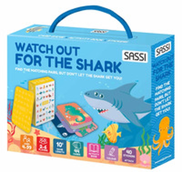Watch out for the shark. Valigetta con carte e stickers - Librerie.coop Watch out for the shark. Valigetta con carte e stickers - Librerie.coop