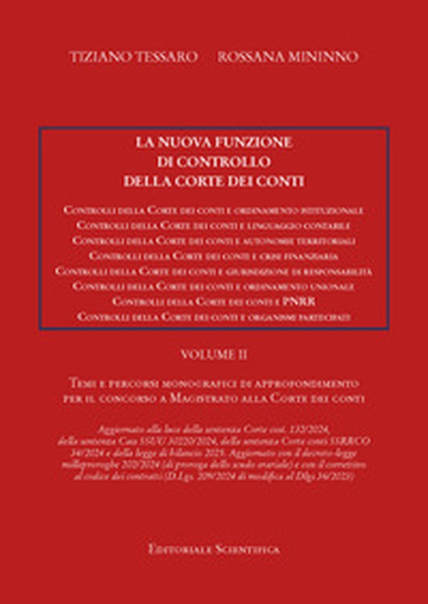 La nuova funzione di controllo della Corte dei Conti. Temi e percorsi di approfondiemto per il concorso a magistrato alla Corte dei Conti - Vol. 2 - Librerie.coop La nuova funzione di controllo della Corte dei Conti. Temi e percorsi di approfondiemto per il concorso a magistrato alla Corte dei Conti - Vol. 2 - Librerie.coop