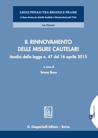 Il rinnovamento delle misure cautelari - Librerie.coop