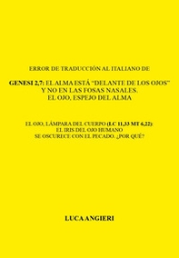 Error de traducción al italiano de Génesis 2,7: el alma está "delante de los ojos" y no en las fosas nasales. El ojo, espejo del alma - Librerie.coop