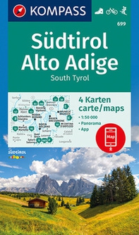 Carta escursionistica n. 699. Alto Adige-South Tyrol-Südtirol 1:50.000 (set di 4 carte) - Librerie.coop