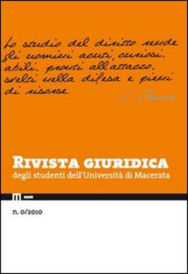 Rivista giuridica degli studenti dell'Università di Macerata - Librerie.coop Rivista giuridica degli studenti dell'Università di Macerata - Librerie.coop