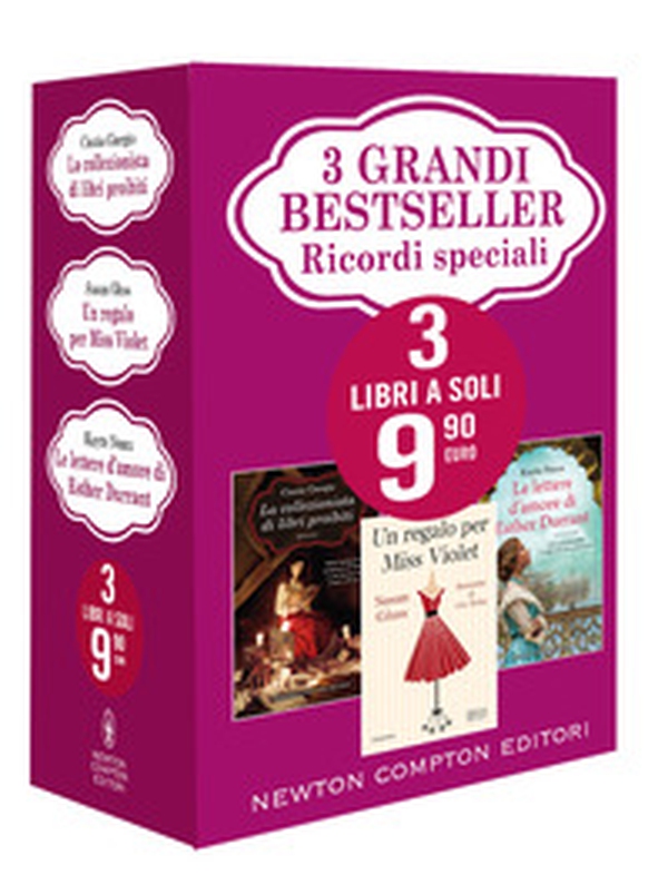 3 grandi bestseller. Ricordi speciali: La collezionista di libri proibiti-Un regalo per Miss Violet-Le lettere d'amore di Esther Durrant - Librerie.coop 3 grandi bestseller. Ricordi speciali: La collezionista di libri proibiti-Un regalo per Miss Violet-Le lettere d'amore di Esther Durrant - Librerie.coop