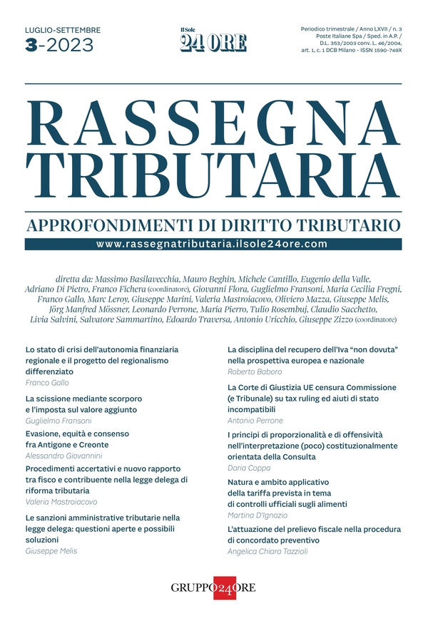 Rassegna Tributaria 3/2023 - Librerie.coop Rassegna Tributaria 3/2023 - Librerie.coop