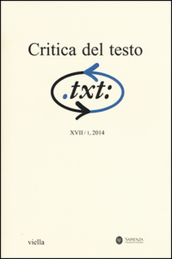Critica del testo - Vol. 17\1 - Librerie.coop Critica del testo - Vol. 17\1 - Librerie.coop