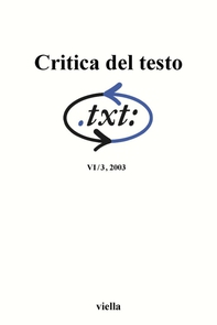 Critica del testo (2003) Vol. 6/3 - Librerie.coop Critica del testo (2003) Vol. 6/3 - Librerie.coop