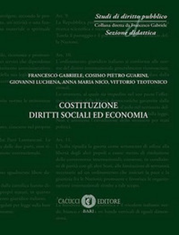 Costituzione diritti sociali ed economia - Librerie.coop Costituzione diritti sociali ed economia - Librerie.coop