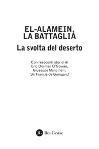 El alamein, la battaglia. La svolta del deserto - Librerie.coop