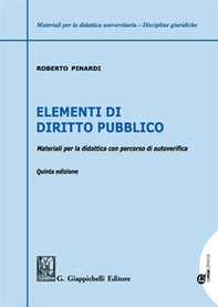 Elementi di diritto pubblico. Materiali per la didattica con percorsi di autoverifica - Librerie.coop