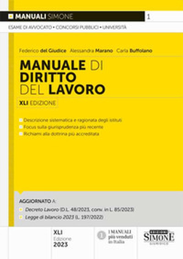 Manuale di biritto del lavoro - Librerie.coop Manuale di biritto del lavoro - Librerie.coop