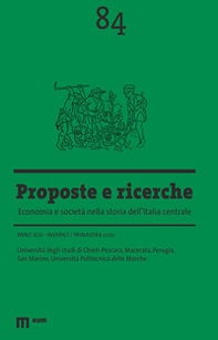Proposte e ricerche. Economia e società nella storia dell'Italia centrale - Vol. 84 - Librerie.coop