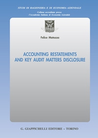 Accounting restatements and key audit matters disclosure - Librerie.coop