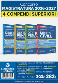 Kit 4 compendi superiori Civile, Penale parte generale e speciale e Amministrativo 2026-2027 - Librerie.coop