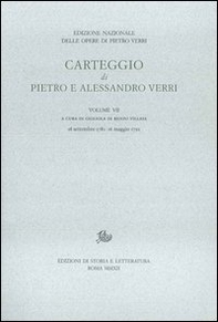 Carteggio di Pietro e Alessandro Verri - Vol. 7 - Librerie.coop