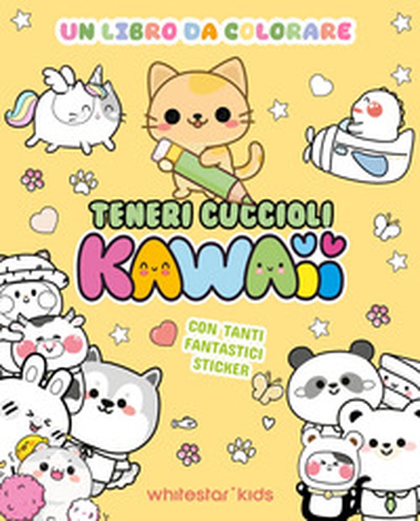 Teneri cuccioli kawaii. Un libro da colorare. Con adesivi - Librerie.coop