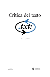 Critica del testo (2017) Vol. 20/2 - Librerie.coop Critica del testo (2017) Vol. 20/2 - Librerie.coop