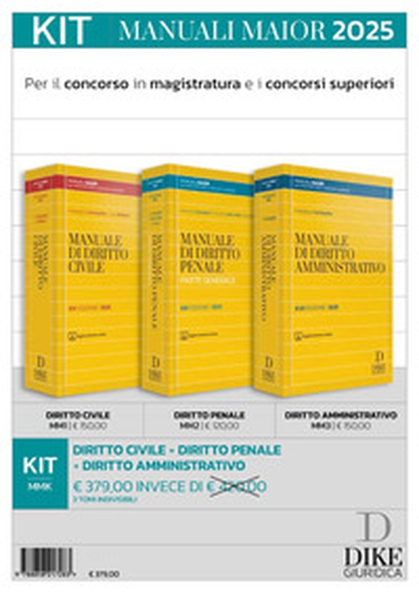 Kit manuali maior 2025: Diritto civile-diritto penale-diritto amministrativo - Librerie.coop Kit manuali maior 2025: Diritto civile-diritto penale-diritto amministrativo - Librerie.coop