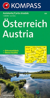 Carta automobilistica n. 309. Austria-Österreich 1:600.000 - Librerie.coop