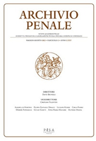 Archivio penale. Rivista quadrimestrale di diritto, procedura e legislazione penale, speciale, europea e comparata - Vol. 2 - Librerie.coop Archivio penale. Rivista quadrimestrale di diritto, procedura e legislazione penale, speciale, europea e comparata - Vol. 2 - Librerie.coop