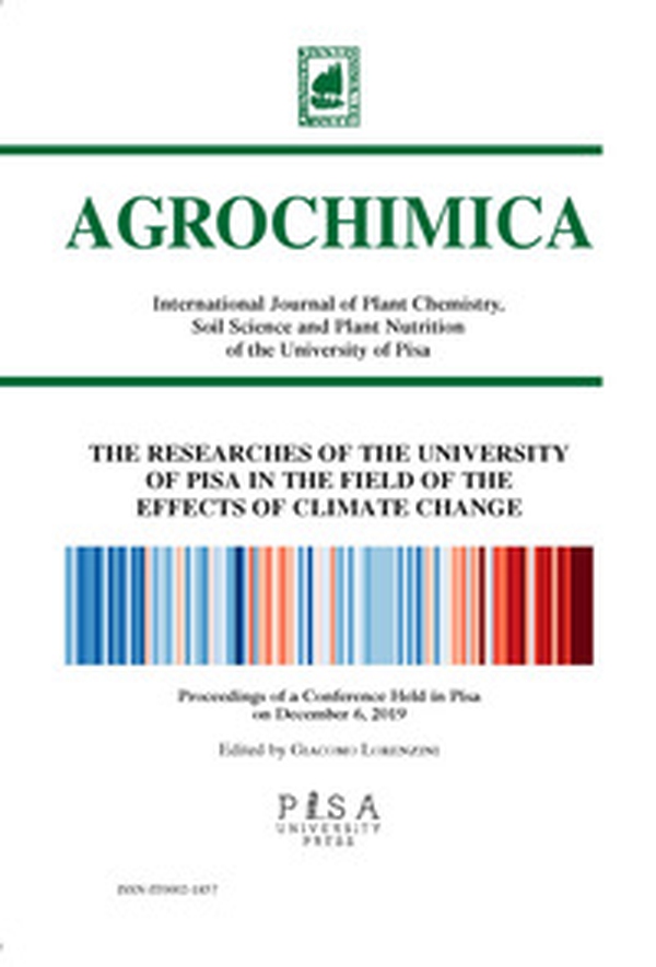 Agrochimica. The researches of University of Pisa in the field of the effects of climate change - Librerie.coop Agrochimica. The researches of University of Pisa in the field of the effects of climate change - Librerie.coop