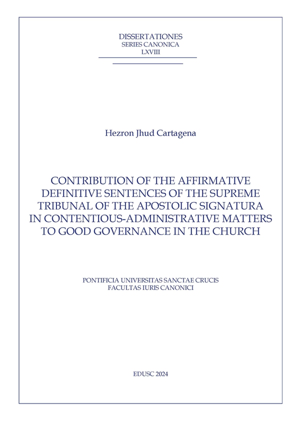 Contribution of the Affirmative Definitive Sentences of the Supreme Tribunal of the Apostolic Signatura - Librerie.coop Contribution of the Affirmative Definitive Sentences of the Supreme Tribunal of the Apostolic Signatura - Librerie.coop