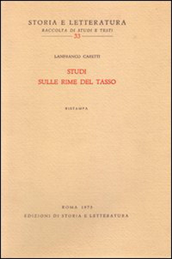 Studi sulle Rime del Tasso - Librerie.coop Studi sulle Rime del Tasso - Librerie.coop