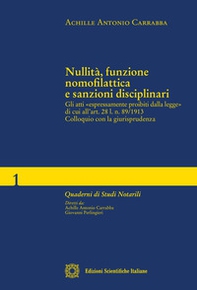 Nullità, funzione nomofilattica e sanzioni disciplinari - Librerie.coop