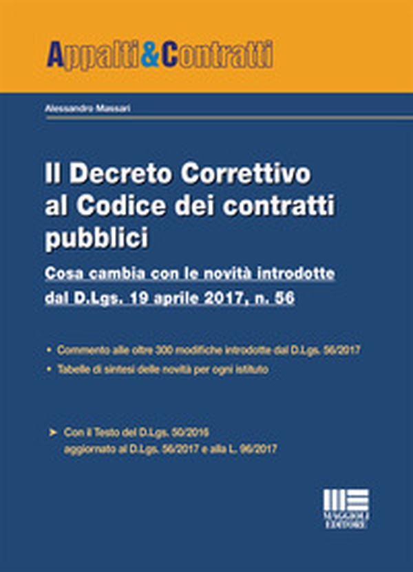 Il decreto correttivo al codice dei contratti pubbici - Librerie.coop Il decreto correttivo al codice dei contratti pubbici - Librerie.coop