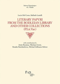 Literary Papyri from the Bodleian Library and Other Collections (P.Lit.Var.) - Librerie.coop
