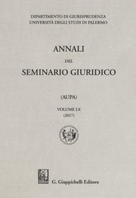 Annali del seminario giuridico dell'università di Palermo - Librerie.coop