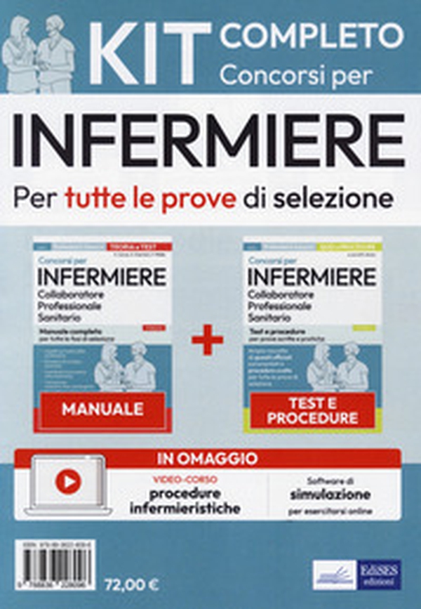 Kit completo per concorsi per infermiere. Manuale completo per tutte le fasi di selezione-Test e procedure per prove scritte e pratiche - Librerie.coop Kit completo per concorsi per infermiere. Manuale completo per tutte le fasi di selezione-Test e procedure per prove scritte e pratiche - Librerie.coop