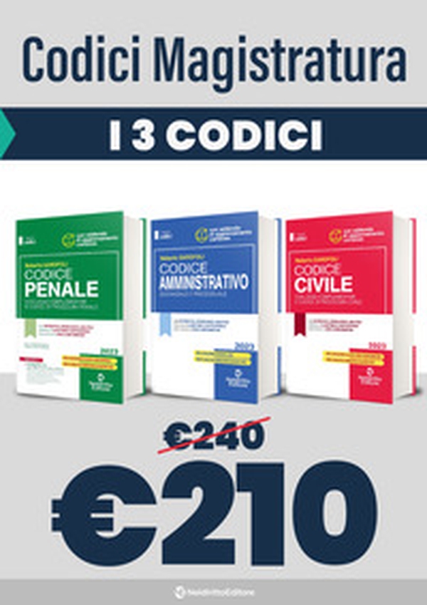 Kit codici magistratura 2023. Codice civile+Codice penale+Codice amministrativo - Librerie.coop Kit codici magistratura 2023. Codice civile+Codice penale+Codice amministrativo - Librerie.coop